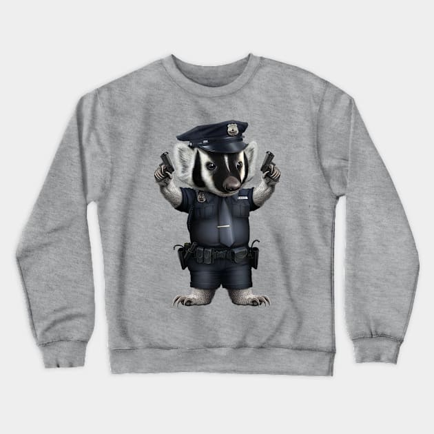 BADGER POLICE Crewneck Sweatshirt by ADAMLAWLESS